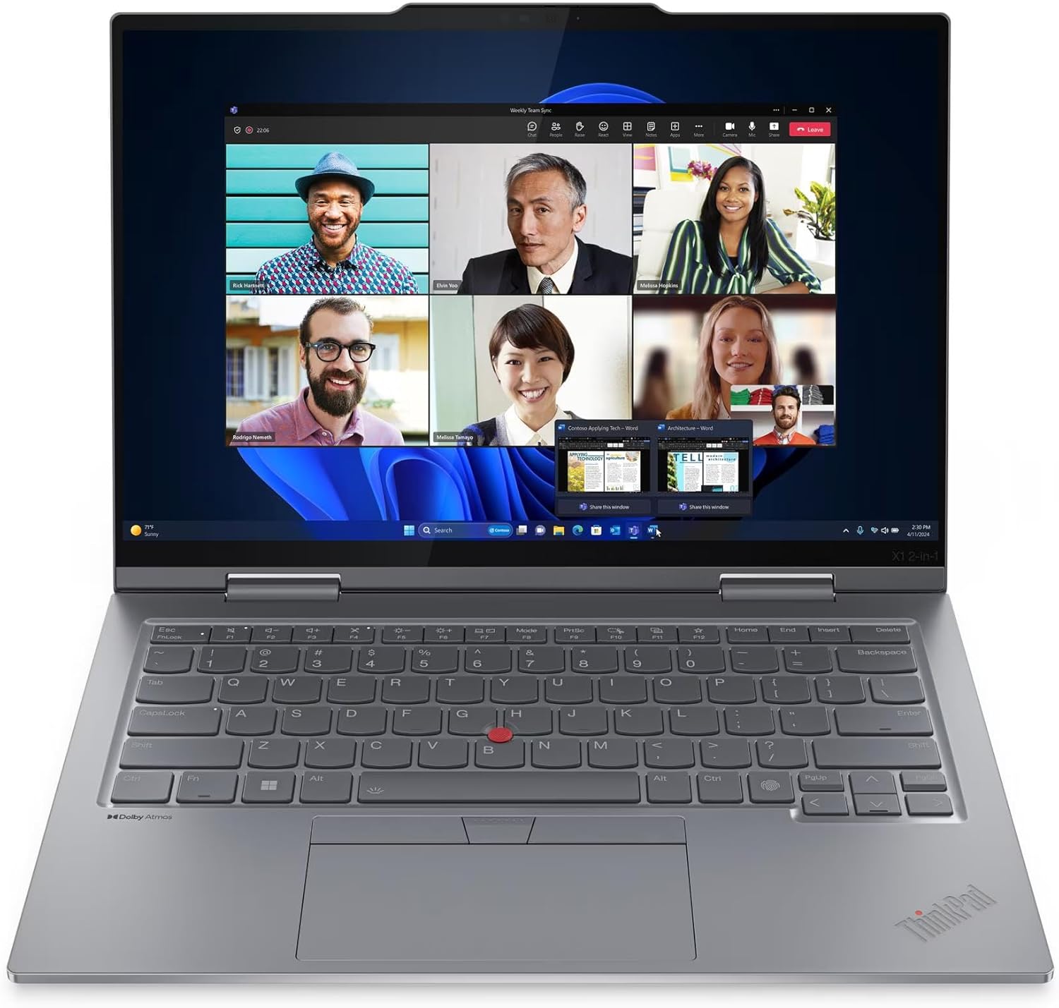 Laptop Lenovo ThinkPad X1 2-in-1 G9 / Ultra 5 135U / 32GB LPDDR5x / 512GB / 14" WUXGA IPS Touch 60Hz / Intel Graphics / DE - Gri - Figura 3