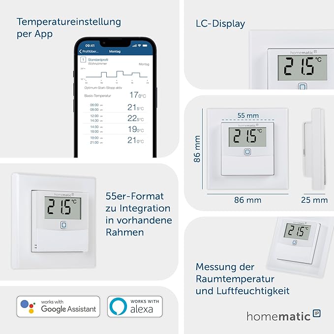 Homematic IP Temp-und Luftfeuchtigk.-sensor Display–innen anth - Figura 4