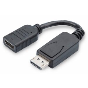 Kabllo DisplayPort Digitus / DisplayPort në HDMI (ST-BU) / 0.15m / Full HD / 60Hz / e zezë