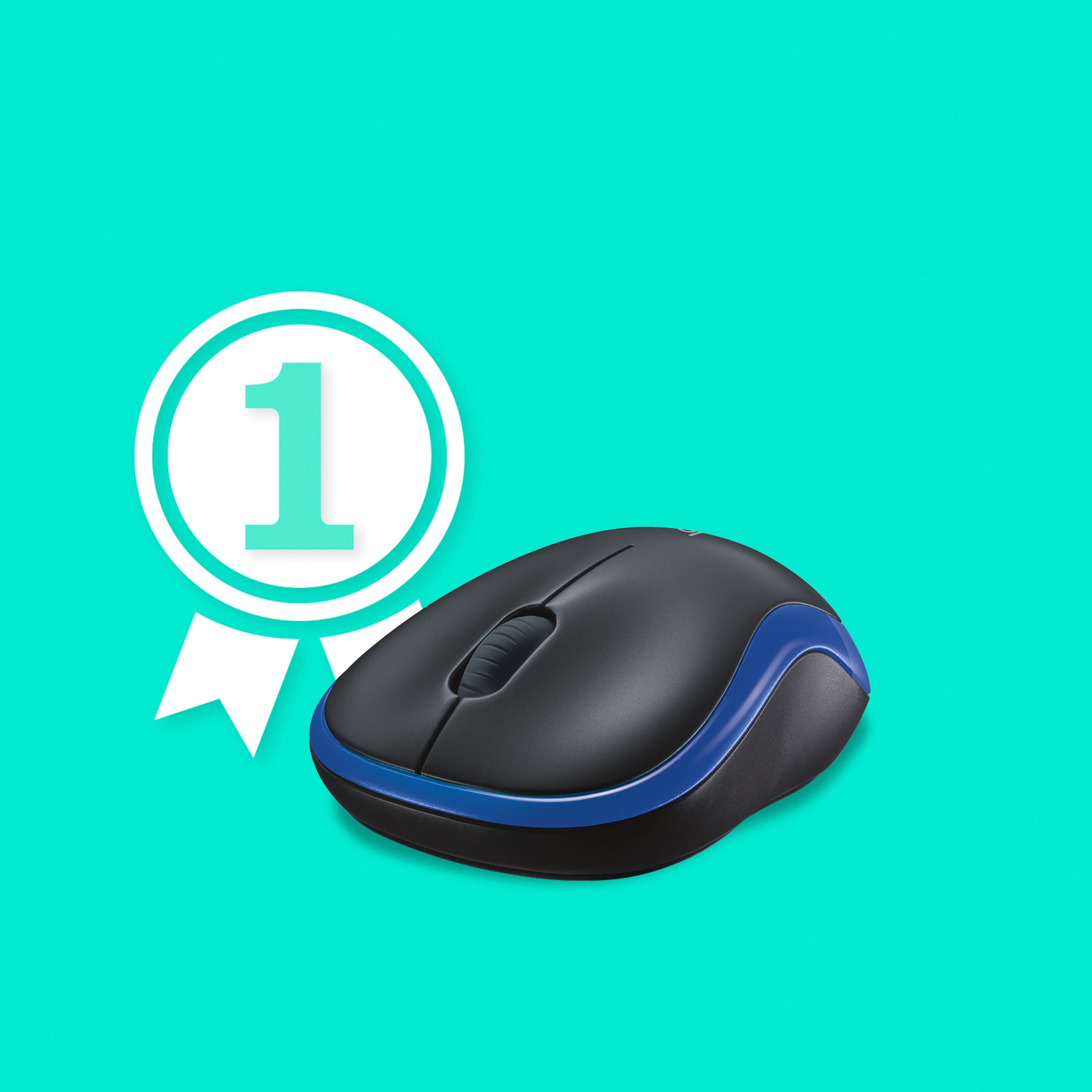 Maus Logitech M185 / Wireless / i kaltër, i zi - Figura 2