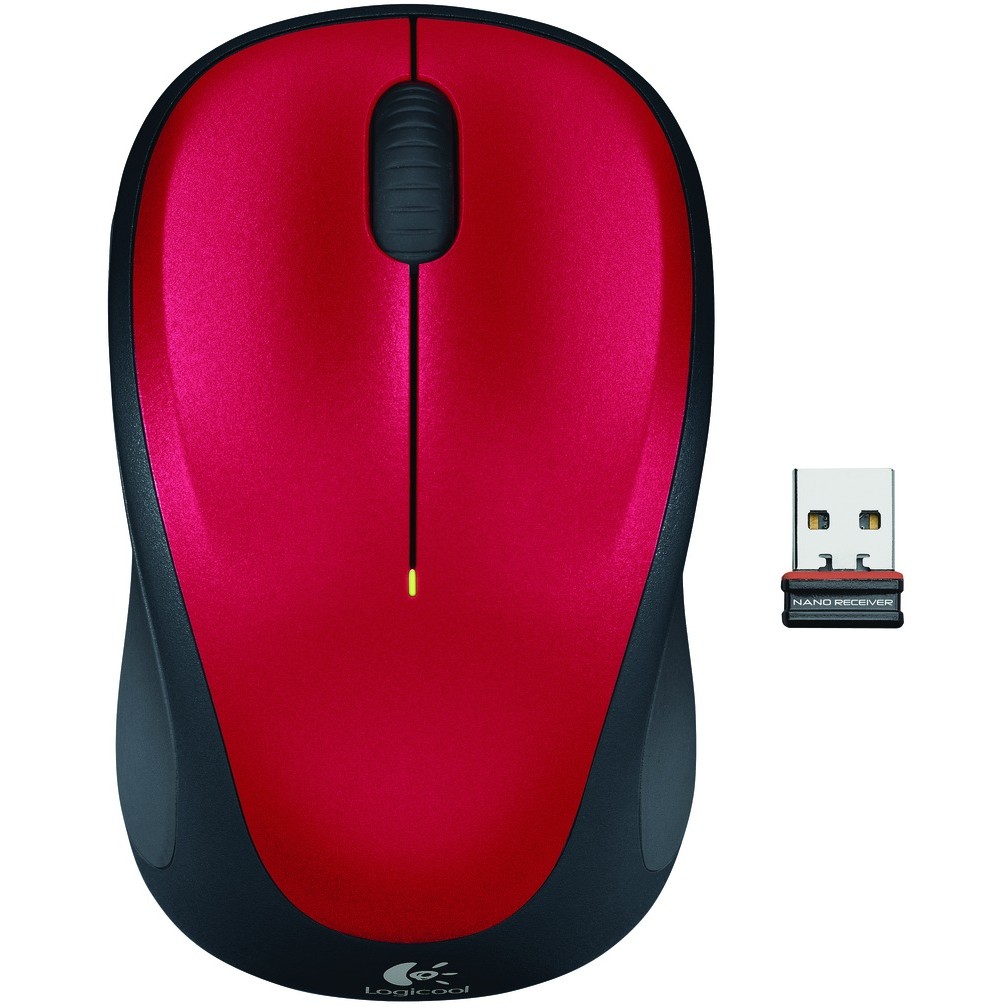 Maus pa kabllo Logitech M235 wireless i kuq