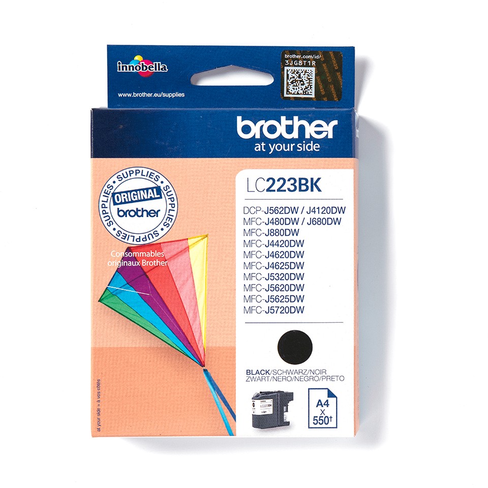 INK / Brother / LC-223BK / 550 faqe – Zezë
