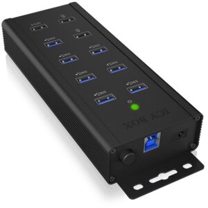 Hub ICY BOX IB-HUB1703-QC3 USB 3.0 7 porte 7xUSB 3.0, 3x porte karikimi QC3.0