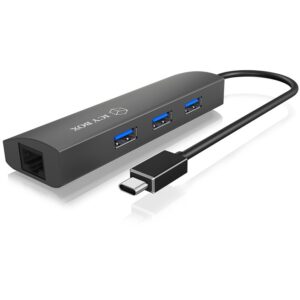 Hub ICY BOX IB-HUB1406-C USB-C 4 porte 3xUSB 3.0, 1xGigabit LAN