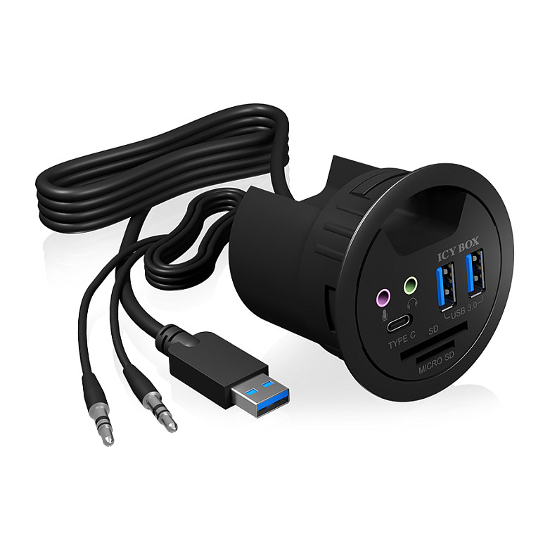 HUB ICY BOX Desktop / 2 Card Readers / Audio In/Out / Charging Function / LED - Figura 4