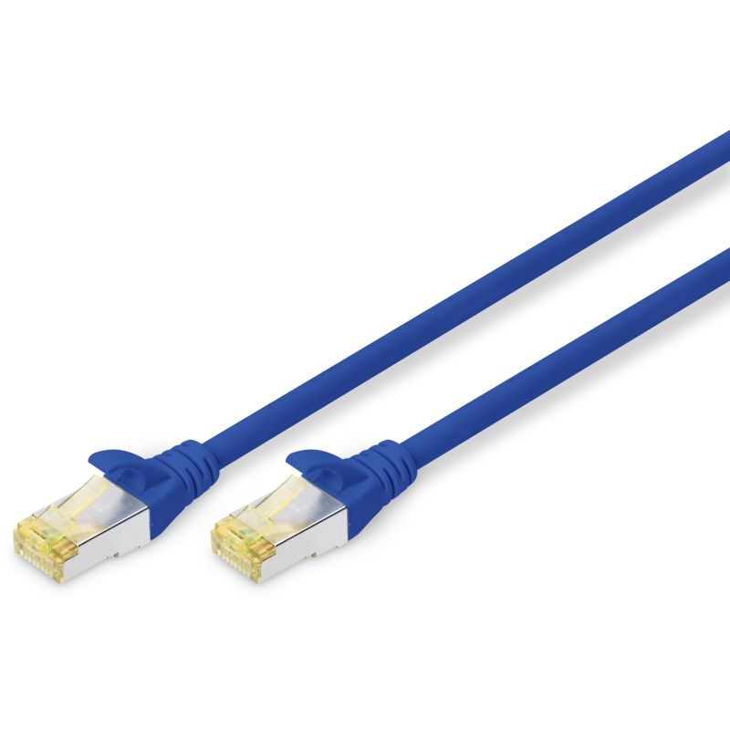 Kabllo për rrjet DIGITUS / CAT 6A / S/FTP / Patch Cable / 3m – Blu