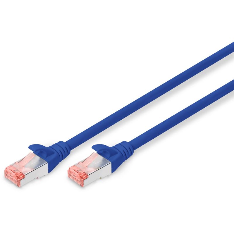 Kabllo për Rrjet DIGITUS Patch Cat6 S/FTP 2xRJ45 3.0m / Polybag - Blu