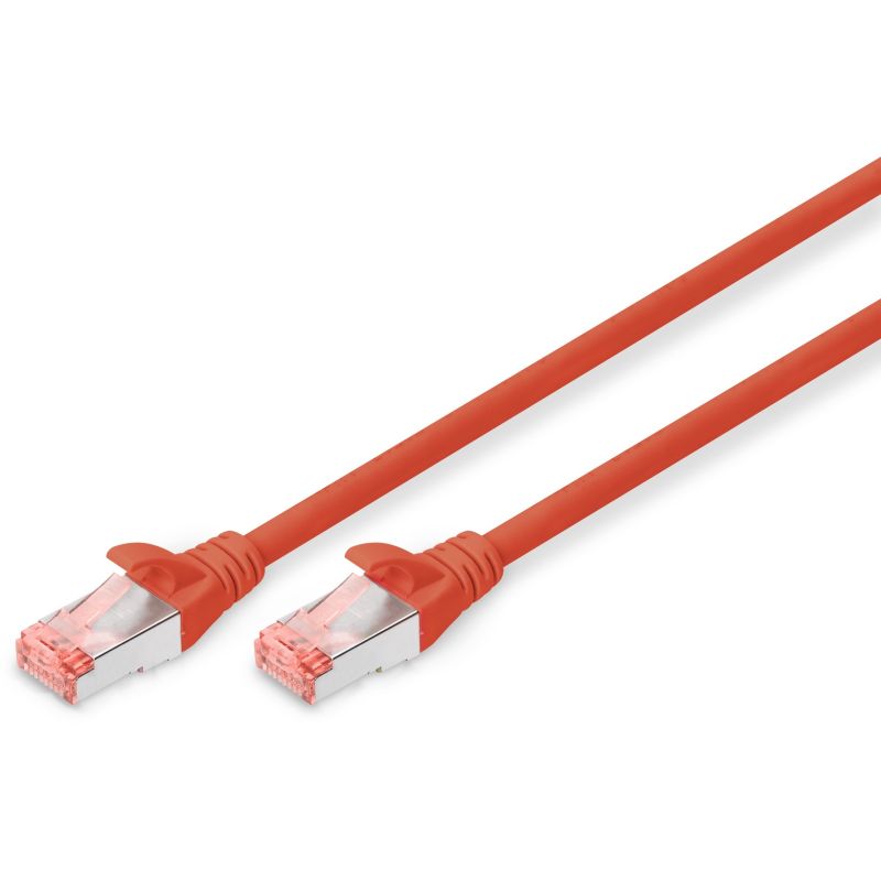 Kabllo për Rrjet DIGITUS Patch Cat6 S/FTP 2xRJ45 10.0m / Polybag - Kuqe