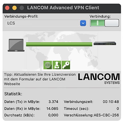 Softuer për Siguri LANCOM Upgrade Advanced VPN Client (Mac)
