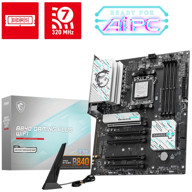 Pllakë amë AMD AM5 MSI B840 GAMING PLUS WIFI