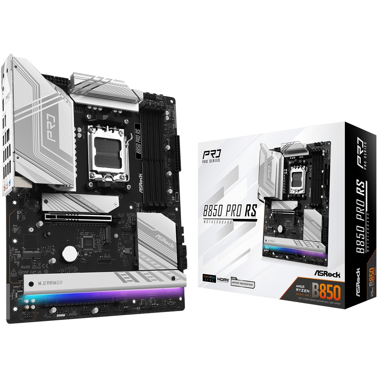 Pllakë Amë AMD AM5 ASROCK B850 Pro RS / ATX / DDR5 / HDMI