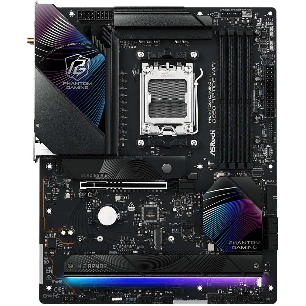 Pllakë Amë AMD AM5 ASROCK B850 Riptide WiFi / DDR5 / ATX / HDMI - Figura 3