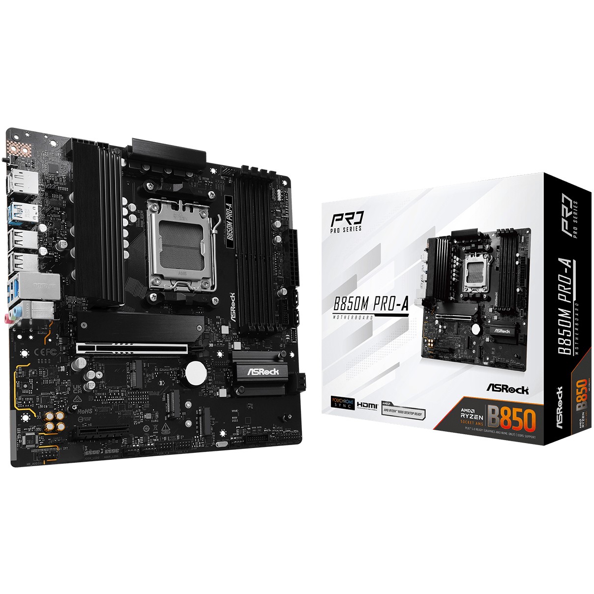 Pllakë Amë AMD AM5 ASROCK B850M Pro A / DDR5 / HDMI+DP