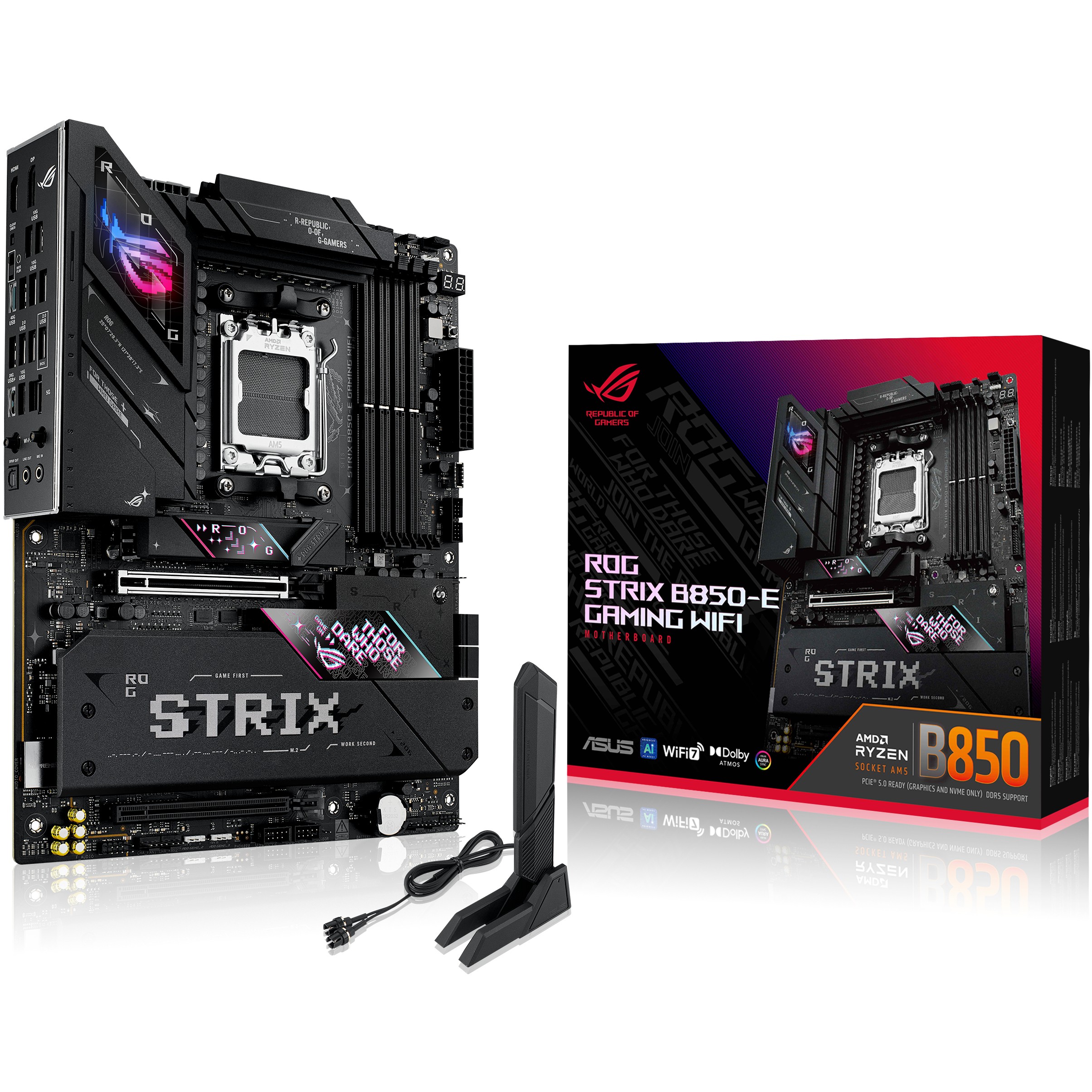 Pllakë Amë AMD AM5 ASUS ROG STRIX B850-E Gaming WIFI / DDR5 / HDMI+DP