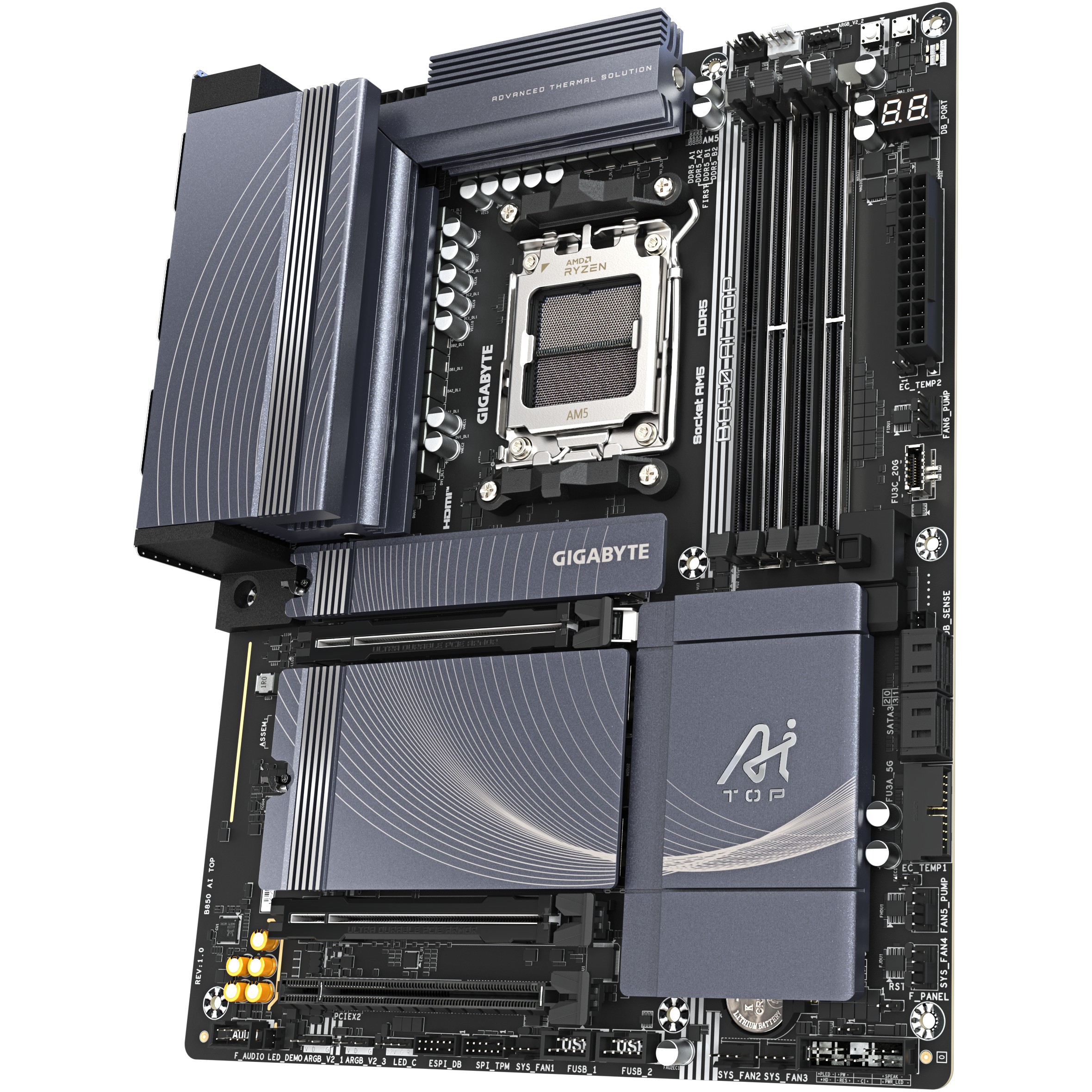 Pllakë Amë GIGA B850 AI TOP AM5/DDR5/µATX - Figura 4