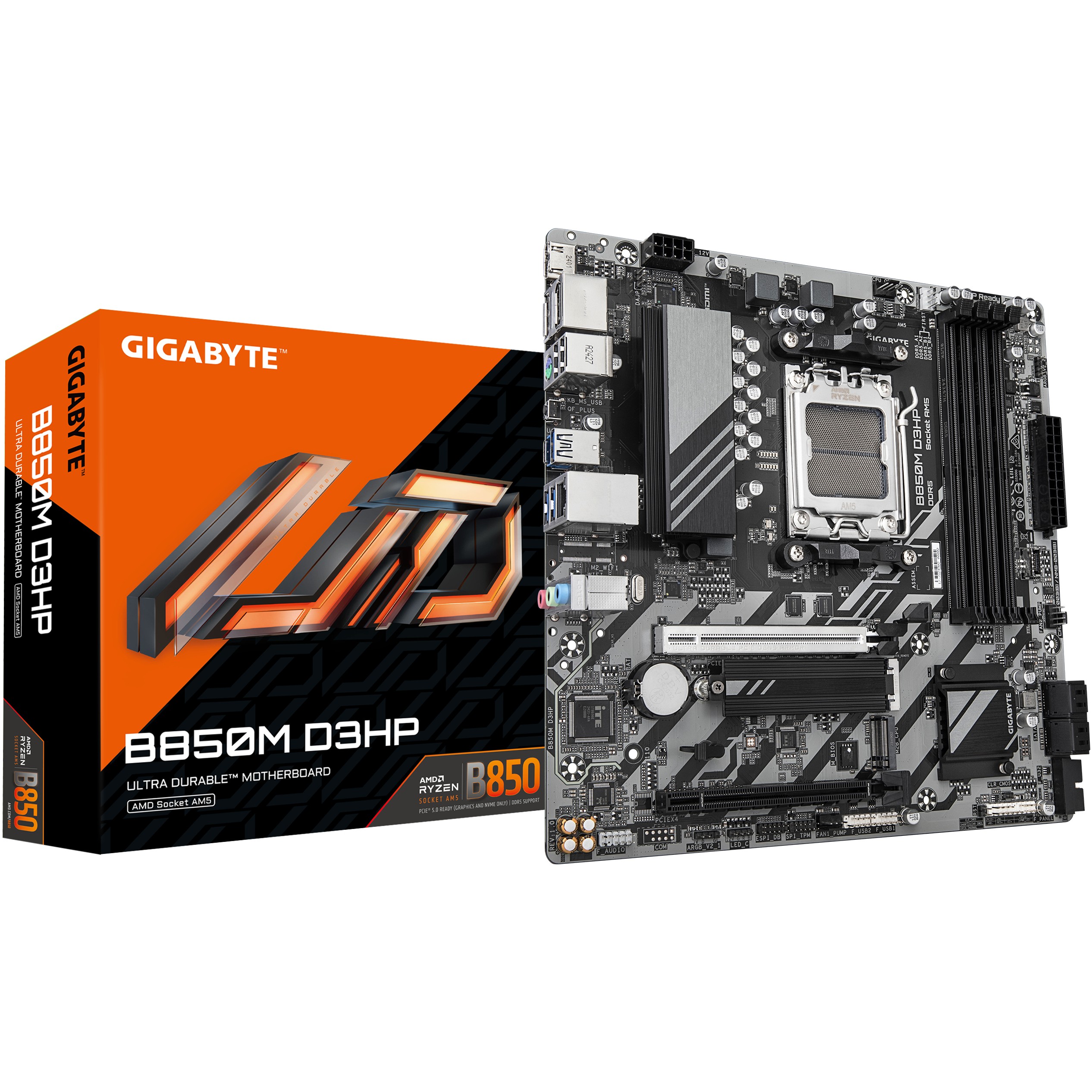 Pllakë Amë AMD AM5 Gigabyte B850M D3HP / DDR5 / mATX / HDMI+DP
