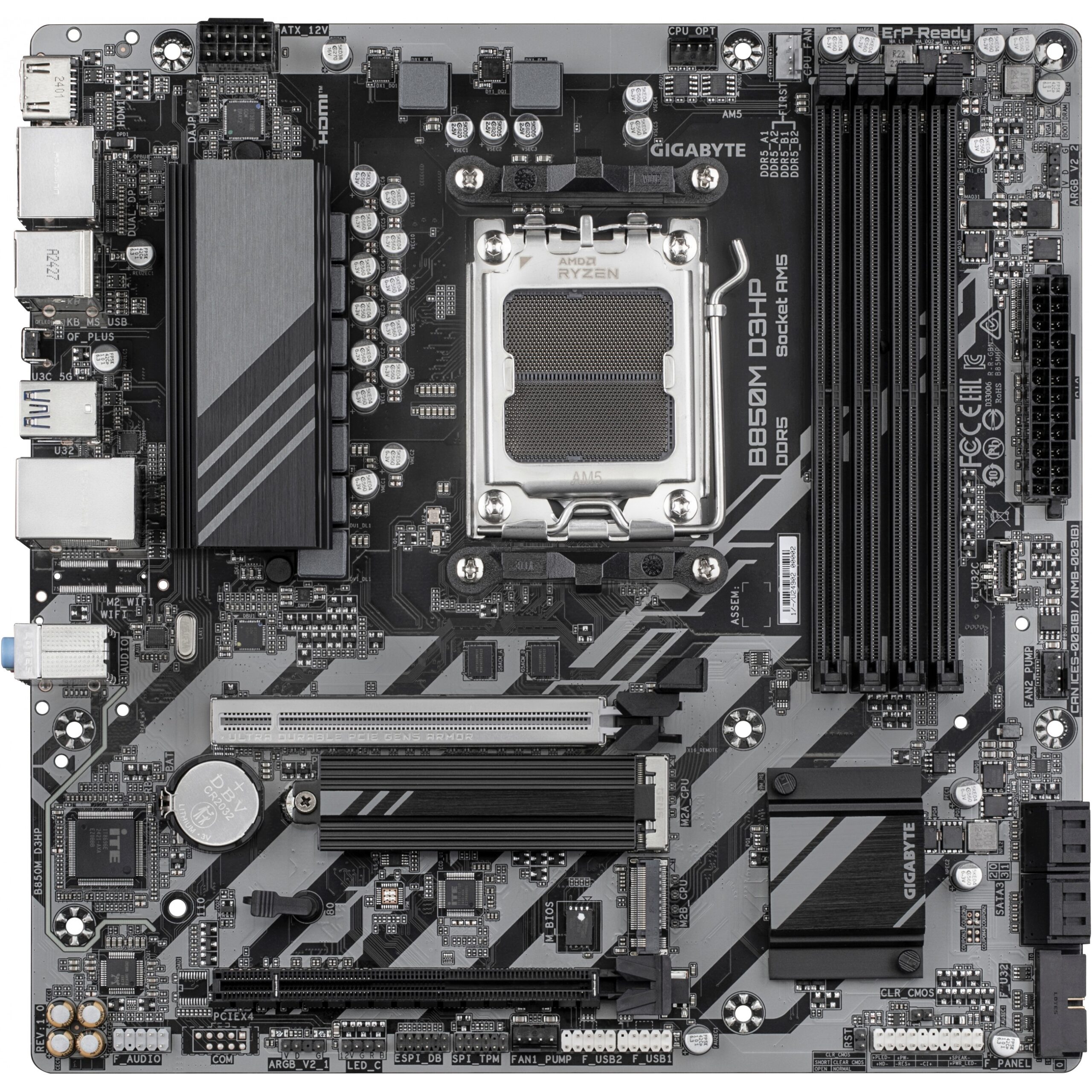 Pllakë Amë AMD AM5 Gigabyte B850M D3HP / DDR5 / mATX / HDMI+DP - Figura 2