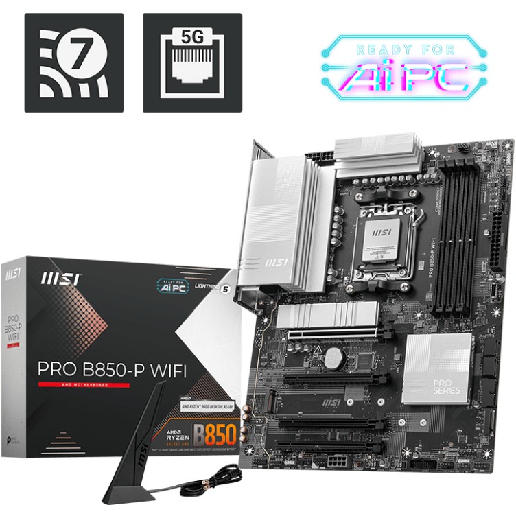 Pllakë amë AMD AM5 MSI PRO B850-P WIFI