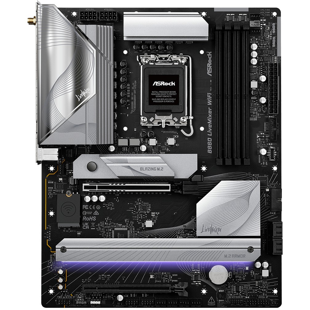 Pllakë Amë MB Intel LGA1851 ASROCK B860 LiveMixer WiFi DDR5 - Figura 2