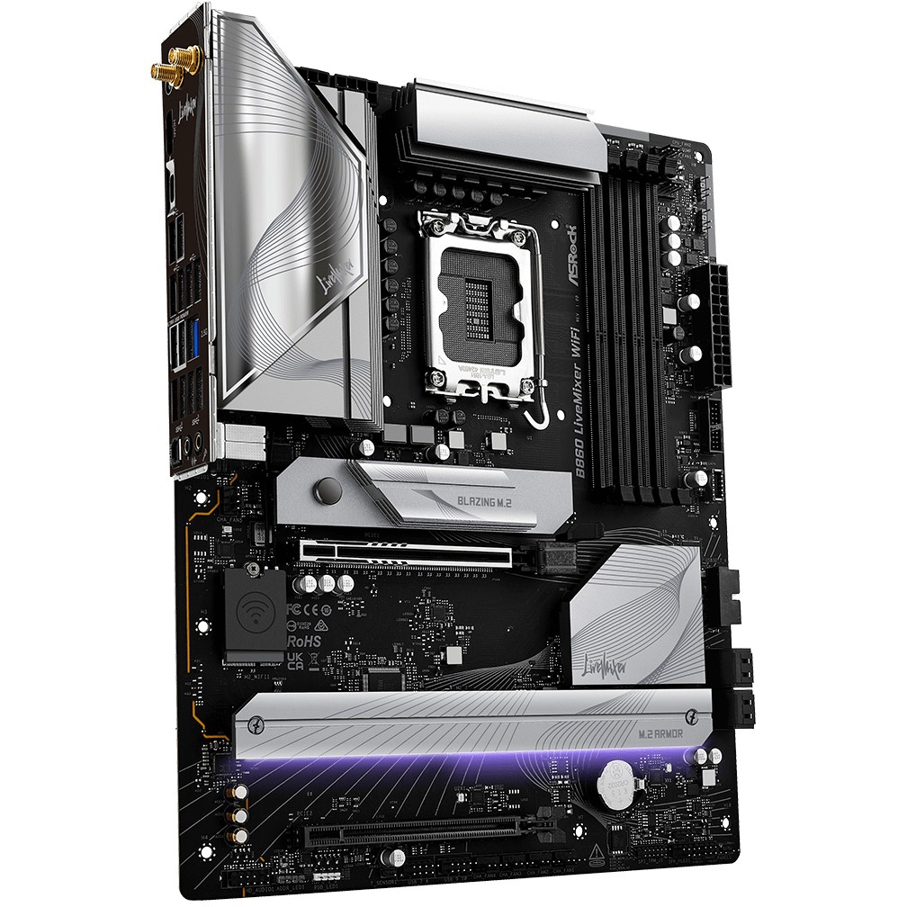 Pllakë Amë MB Intel LGA1851 ASROCK B860 LiveMixer WiFi DDR5 - Figura 4