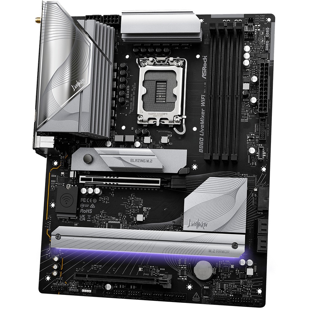 Pllakë Amë MB Intel LGA1851 ASROCK B860 LiveMixer WiFi DDR5 - Figura 5