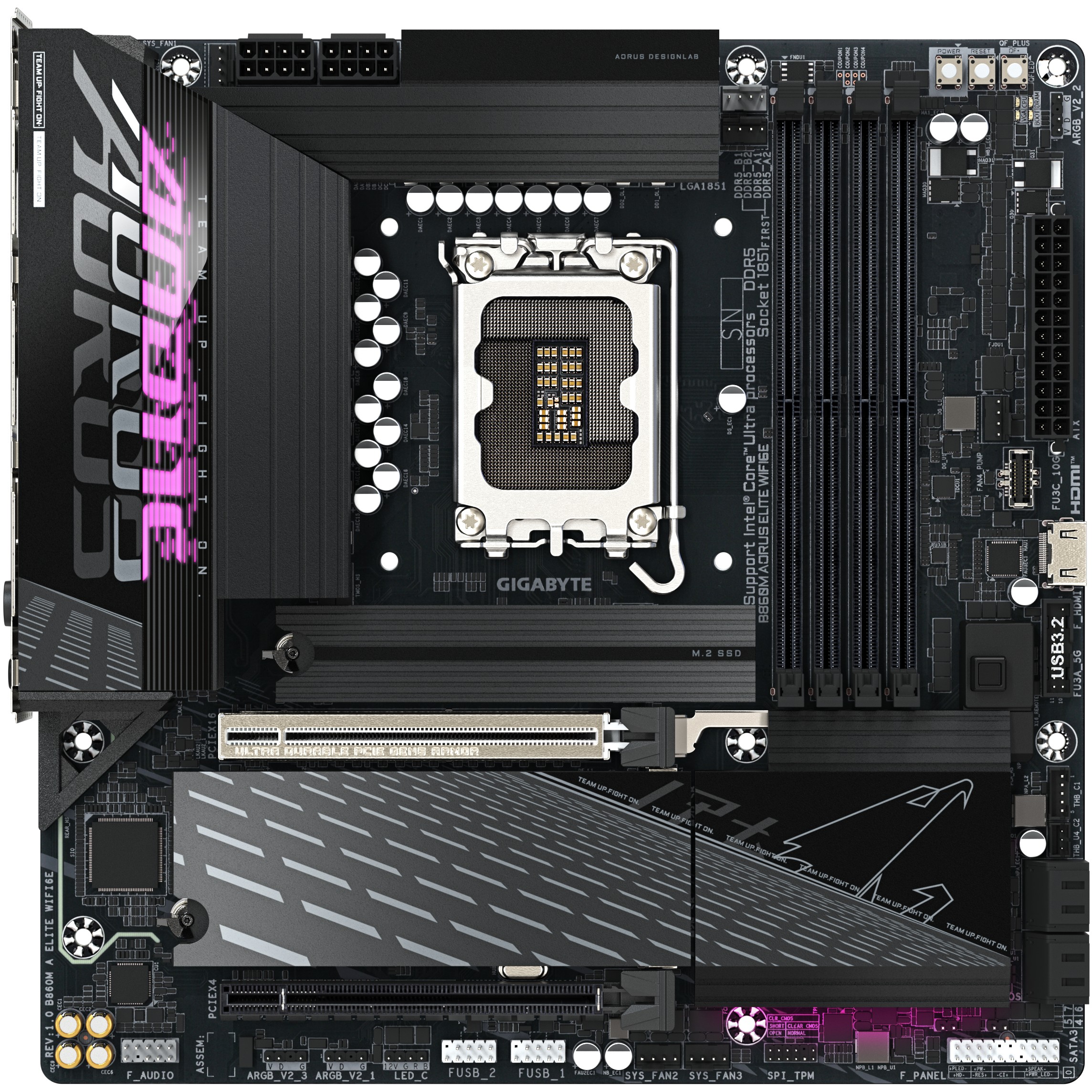 Pllakë Amë MB Intel LGA1851 Gigabyte B860M AORUS ELITE WIFI6E DDR5 - Figura 2