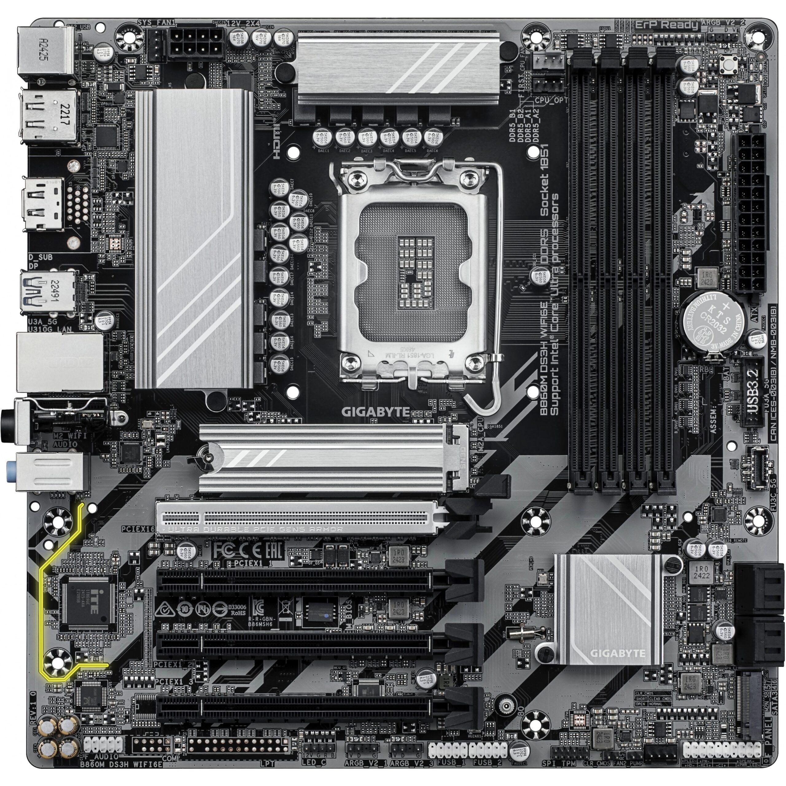 Pllakë Amë MB Intel LGA1851 Gigabyte B860M DS3H WIFI6E DDR5 - Figura 2