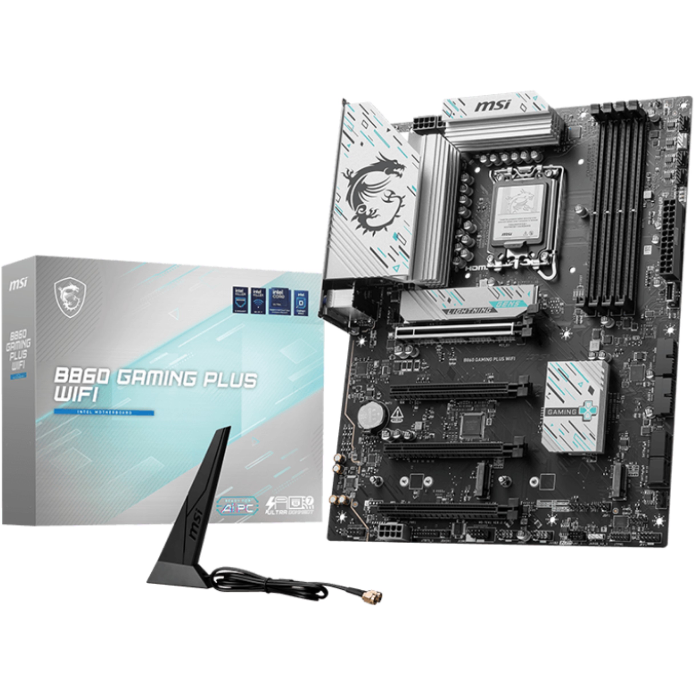 Pllakë Amë MB Intel LGA1851 MSI B860 GAMING PLUS WIFI DDR5