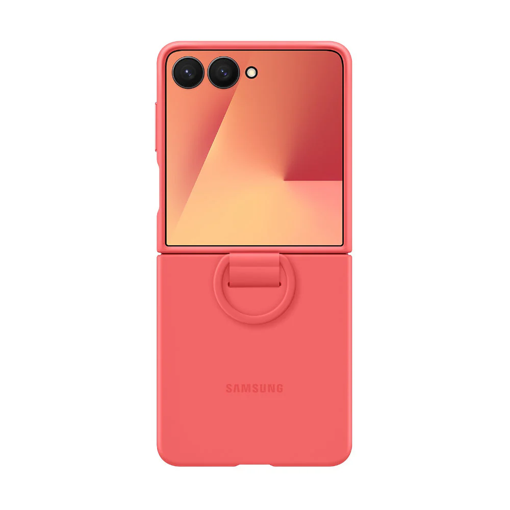 Aksesorë për telefon Samsung Ring Case (Silicone) për Galaxy Z Flip7 – Kuqe - Figura 2
