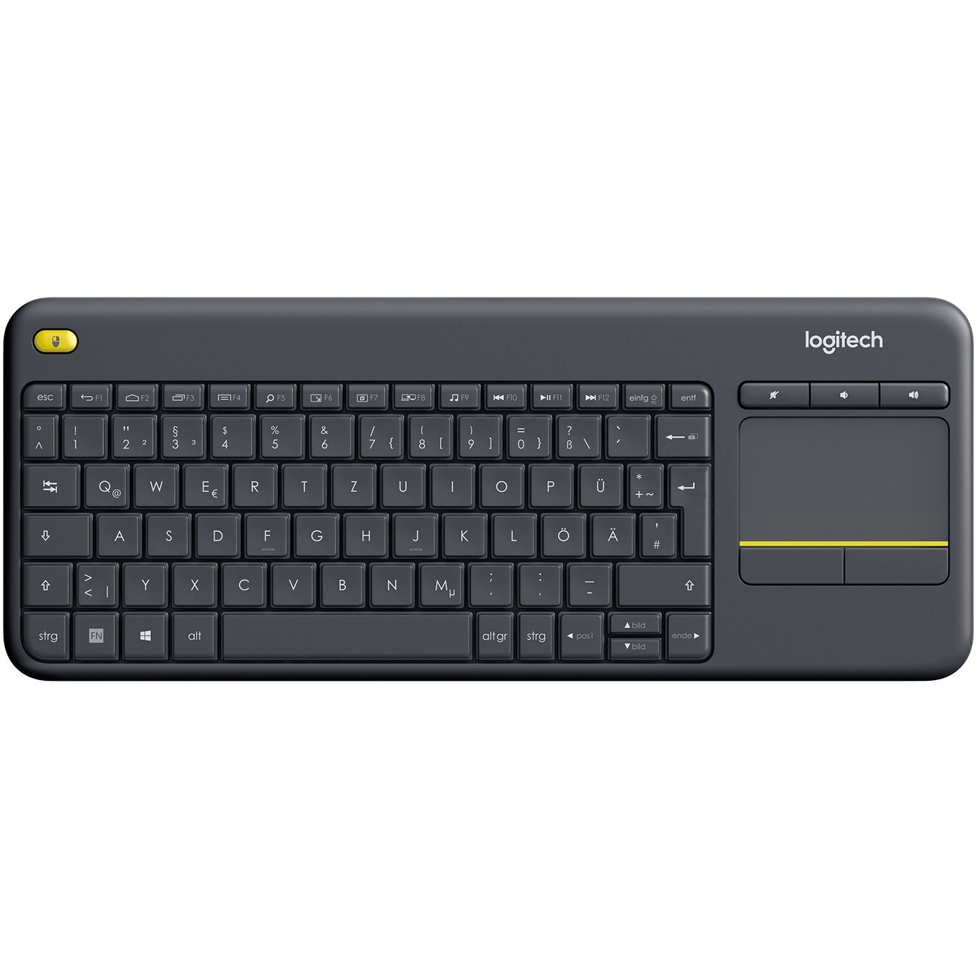Tastierë pa kabllo Logitech K400 Plus Touchpad / QWERTZ - Zezë - Figura 2