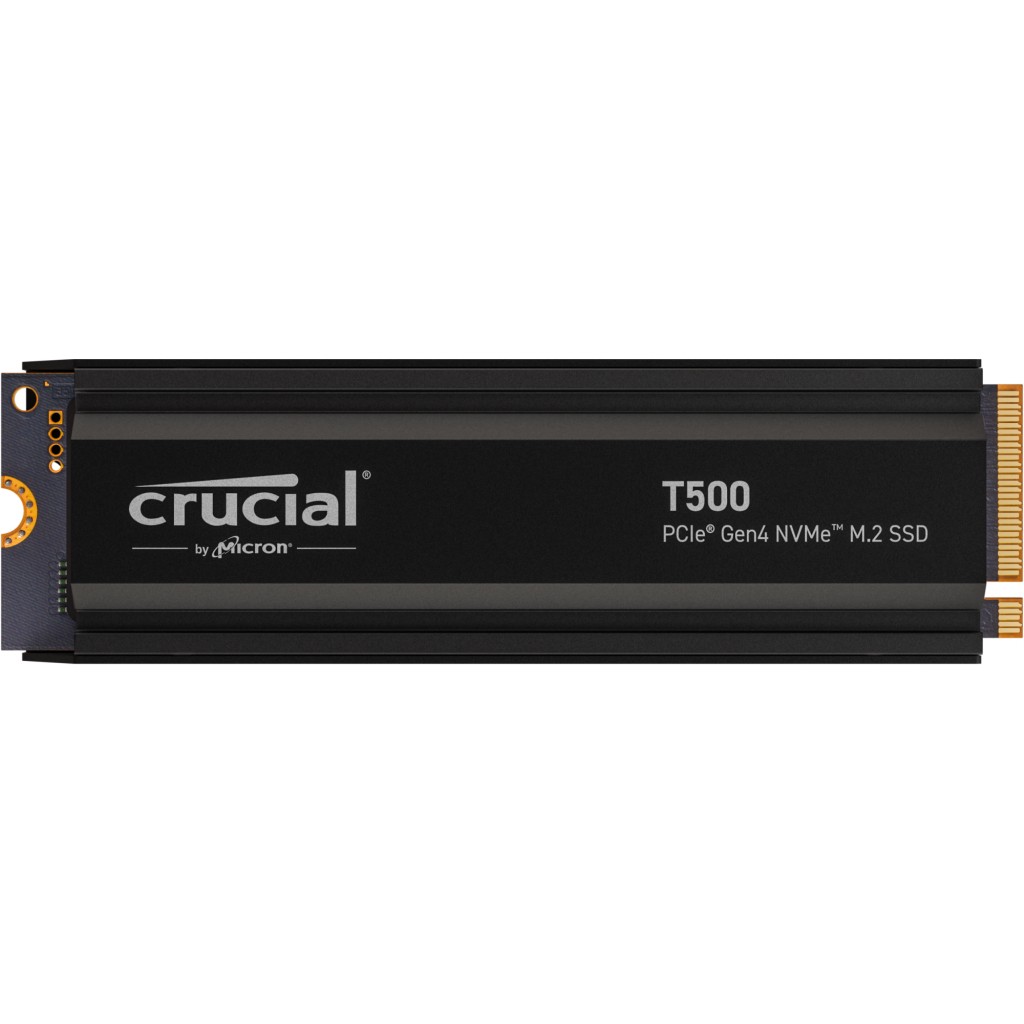 SSD e Brendshme M.2 1TB Crucial T500 NVMe PCIe 4.0 x 4 with Heatsink e zezë