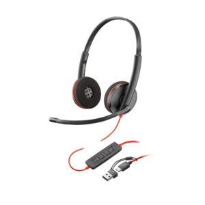 Kufje me Kabllo Poly Blackwire 3220 – Zezë