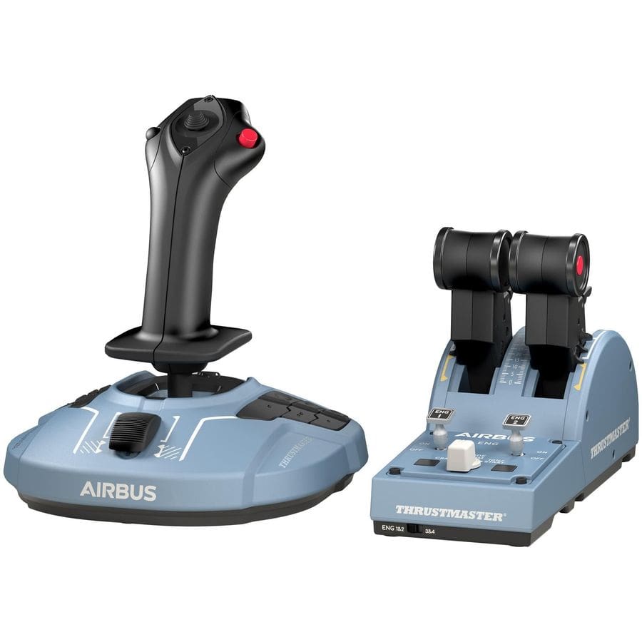 Joystick Set Thrustmaster TCA Officer Pack Airbus Edition Hotas / TCA Sidestick + Quadrant Thrust Controller / USB / 32 butona / 1 coolie hat / Hall-effect sensors / I kaltër dhe I zi