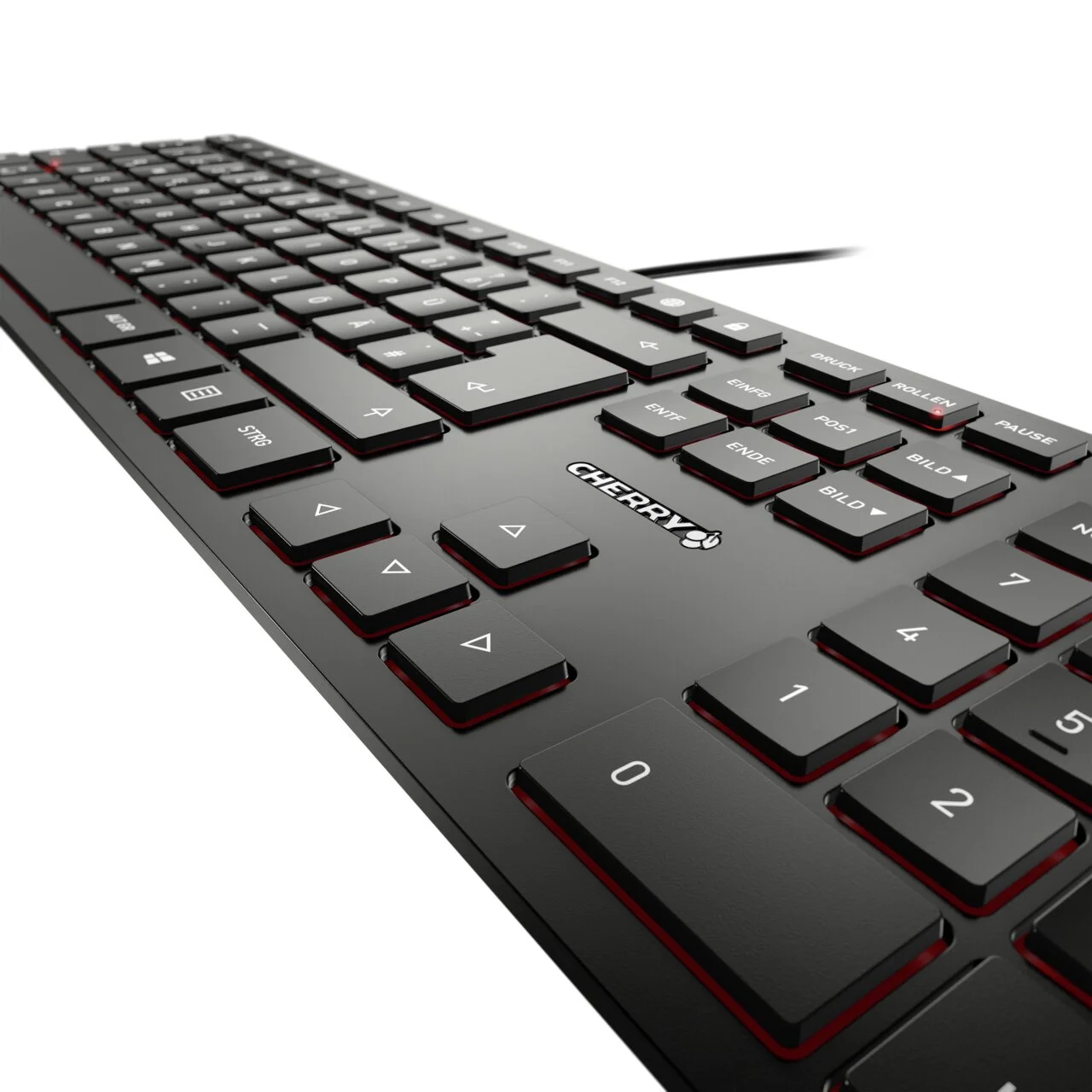 Tastierë me kabllo Cherry KC 6000 Slim / German Layout - Zezë - Figura 3