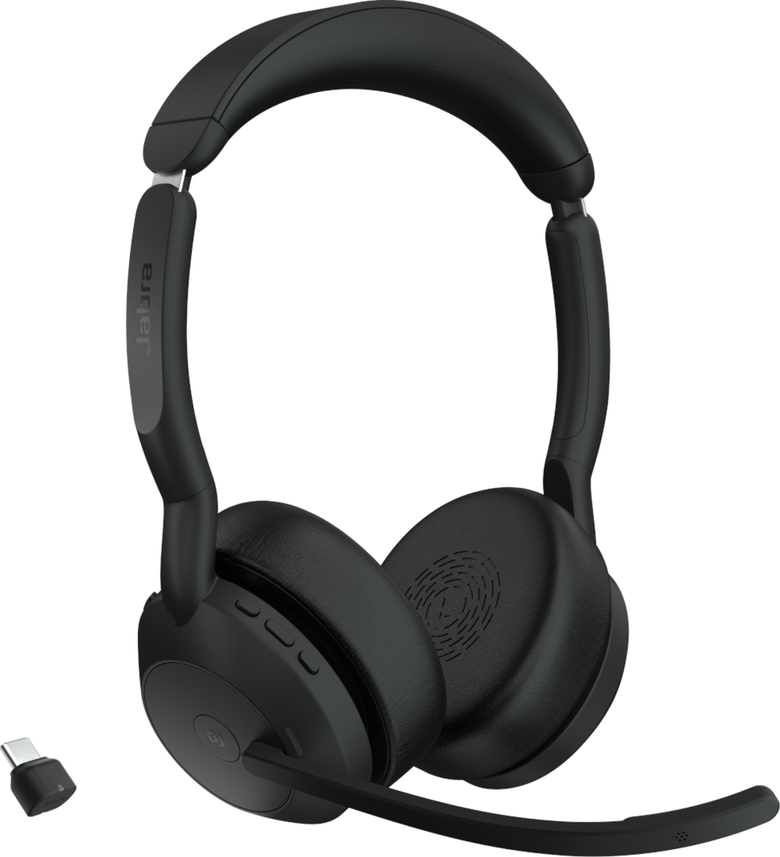 Kufje pa kabllo Jabra Evolve2 55 Link380c MS Stereo me Charging Station - Zezë - Figura 2