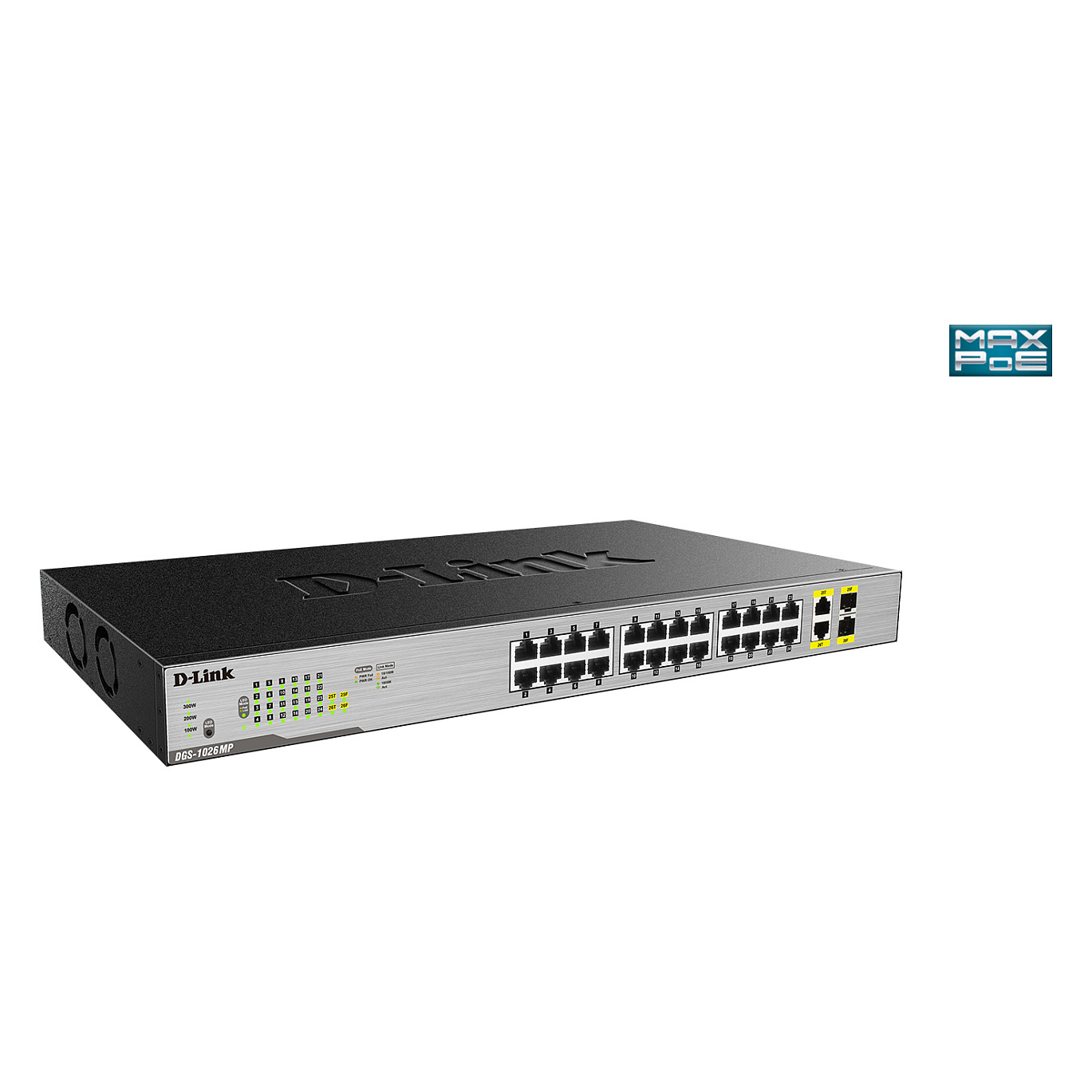 D-Link DGS-1026MP 26-Port Gigabit PoE+ Switch 370W me 2x SFP Uplink Rackmount Managed-Like Unmanaged Switch - Figura 3