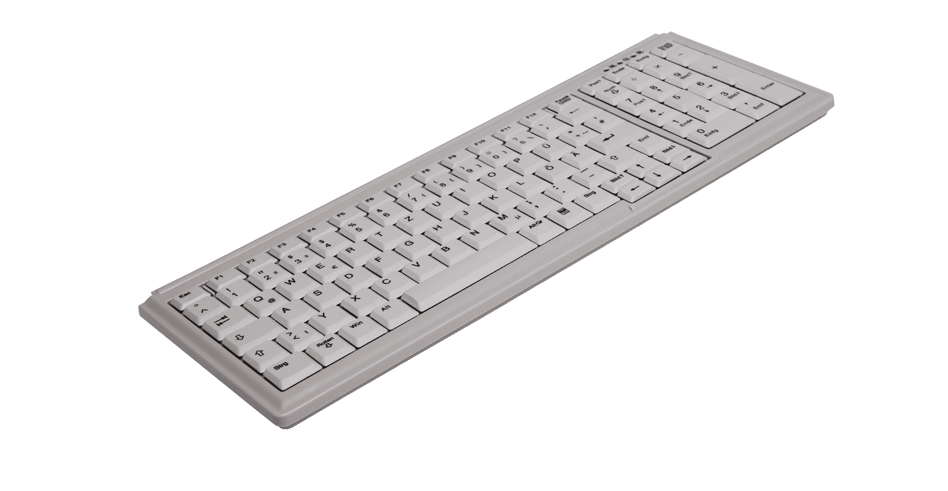 Tastierë Me kabllo CHERRY ACTIVE KEY Industry 4.0 Compact Notebook Style – Bardhë