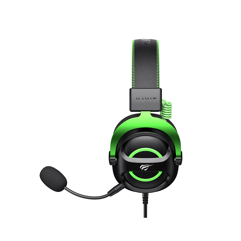Kufje Gaming Marvo HAVIT H2002E / 60mm / Aux 3.5mm / me kabllo / zi dhe gjelbert - Figura 2