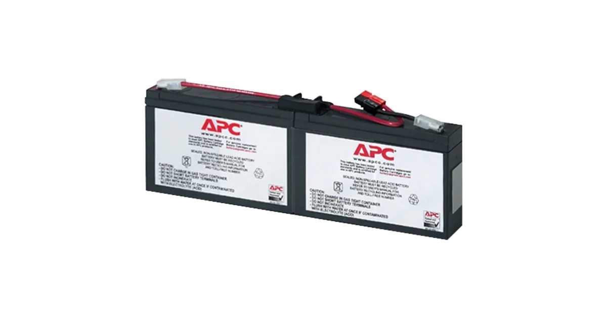 APC RBC18 – Original Replacement Battery Cartridge for APC UPS Systems, Sealed Lead-Acid OEM Battery Pack for Back-UPS & Smart-UPS Models, Plug-and-Play Installation