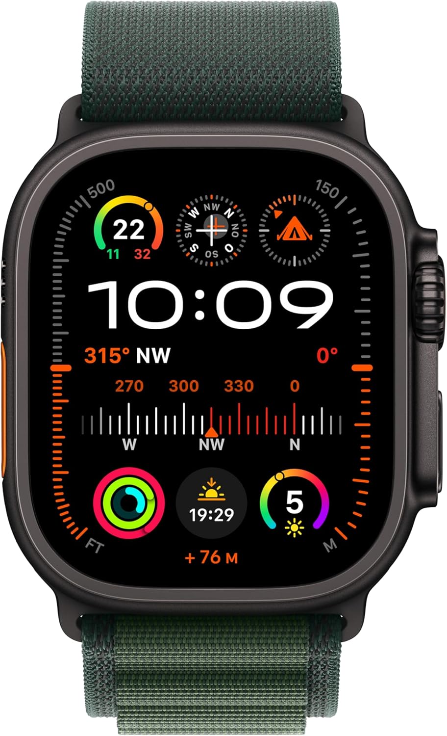 Apple Watch Ultra 2 / 49mm Alpine – Black Titanium in Dark Green - Figura 2