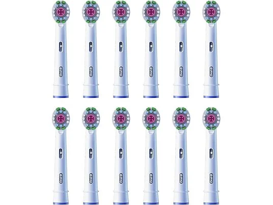 Furçë dhëmbësh elektrike Oral-B 3D Replacement Brush Heads / 12 pcs - Bardhë - Figura 2