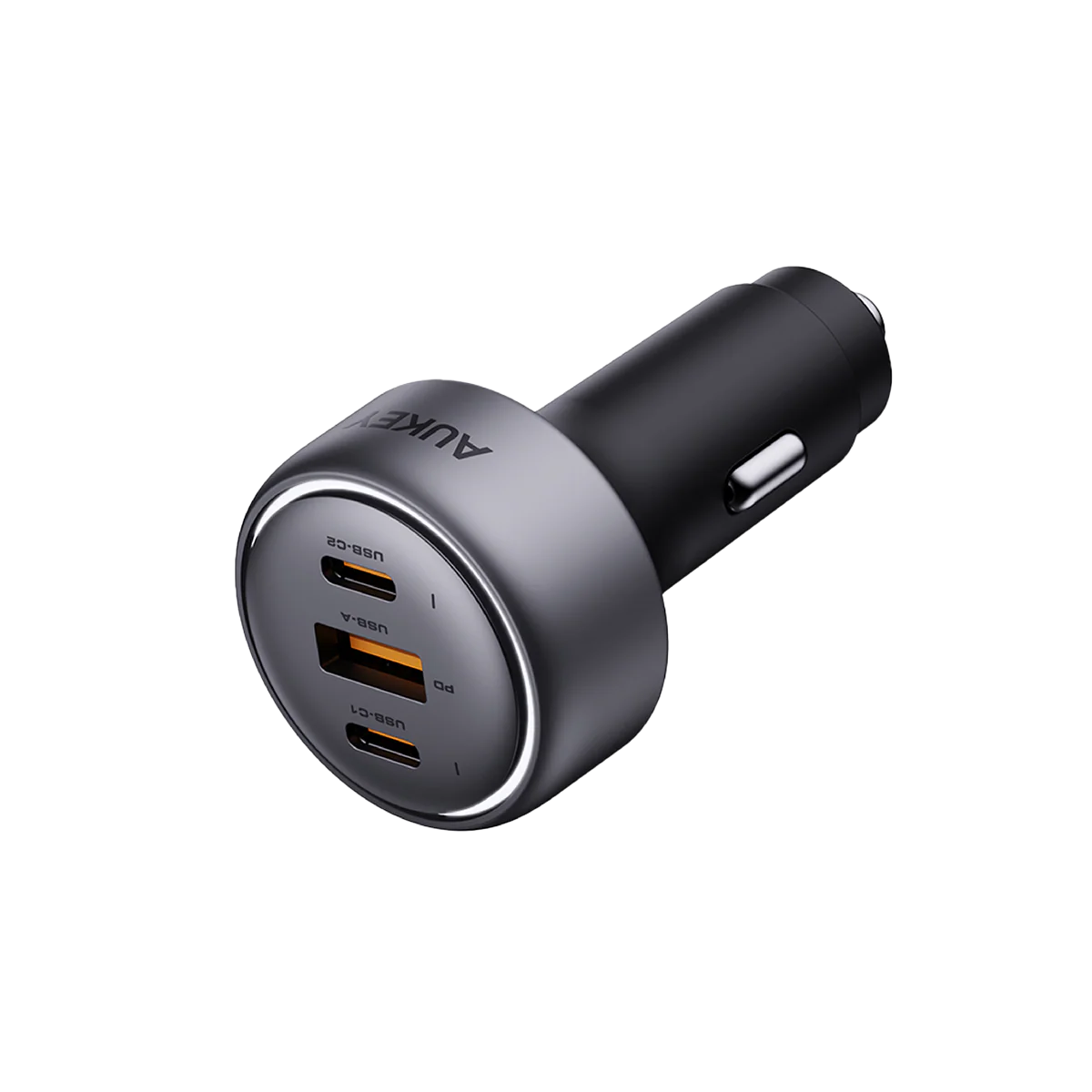 Aksesorë për telefon Aukey Pathfinder / 66W 3-Port Car Charger - Zezë
