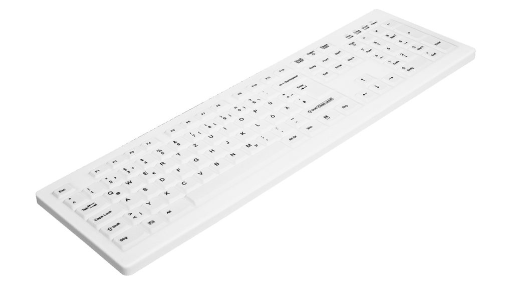 Tastierë Pa Kabllo Active Key AK-C8100 / IP68 Sealed / QWERTZ - Bardhë - Figura 2