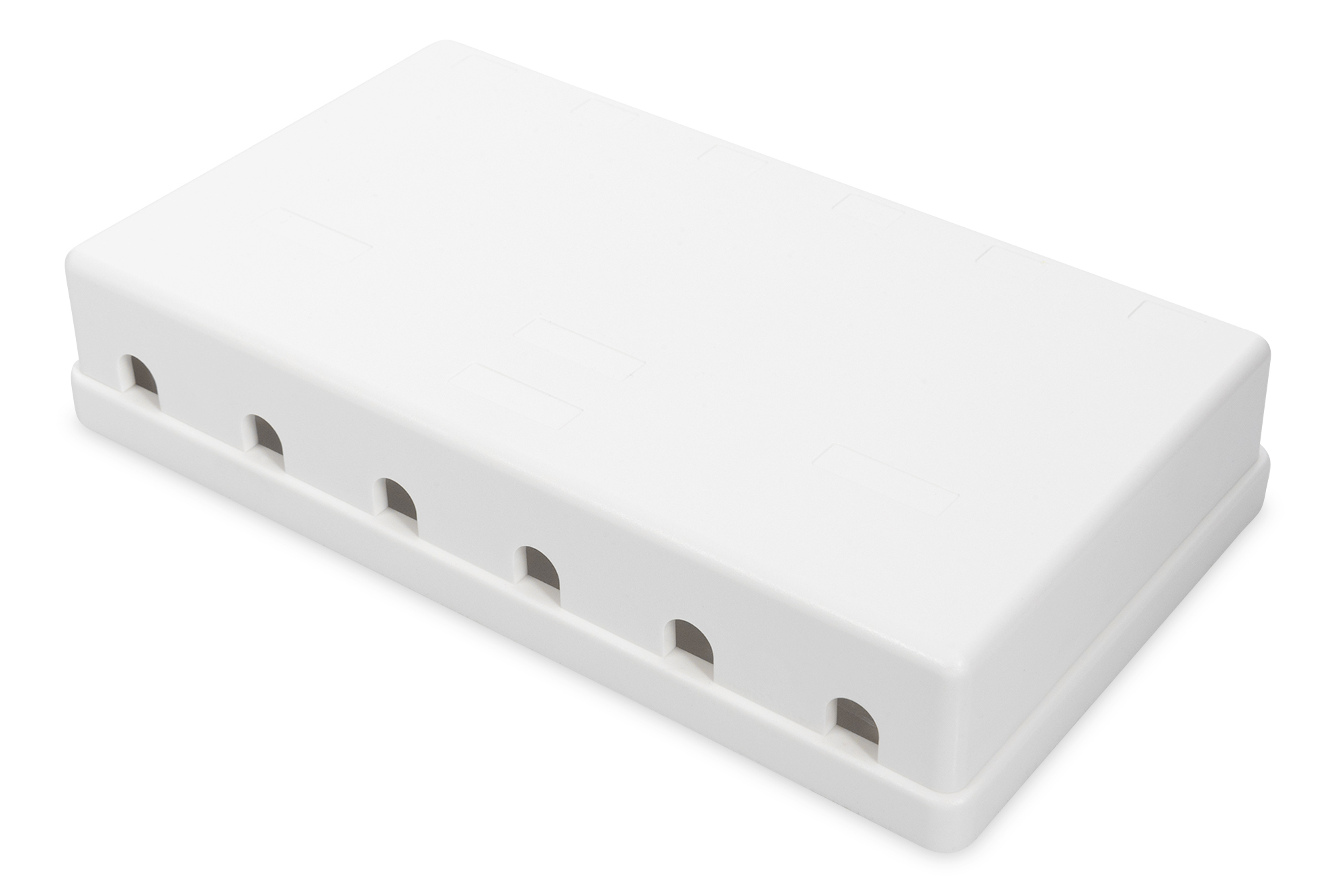 Aksesorë për Rrjet DIGITUS Keystone Jack Housing 6-Port Surface-Mount Box - Bardhë