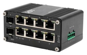 Switch EXSYS EX‑62035MPoE‑SFP / Industrial / Mini / 8+2 Port Gigabit / PoE+ / Web Managed