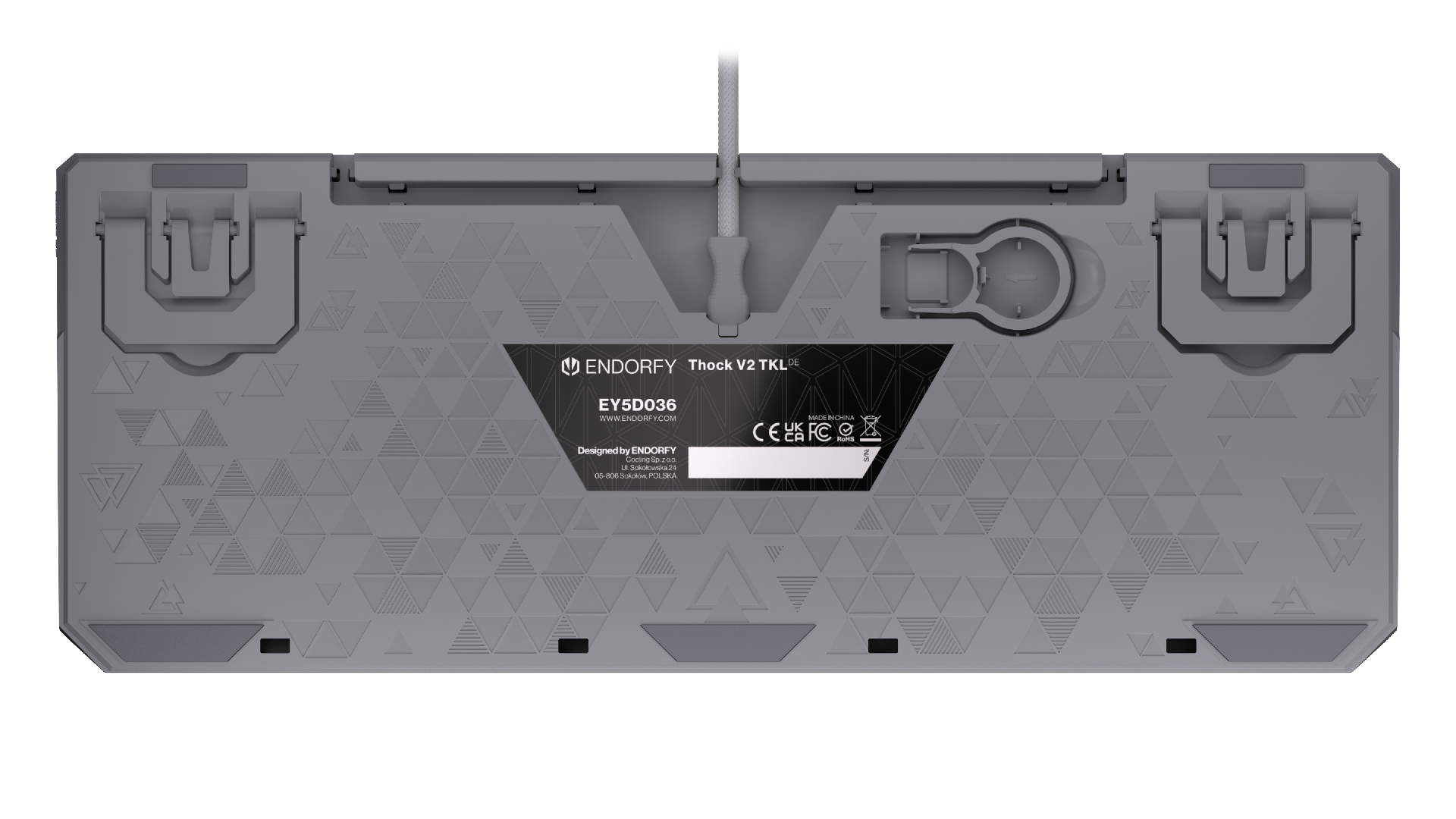 Tastierë Gaming ENDORFY Thock V2 TKL Red Switches / German Language - Gri - Figura 4