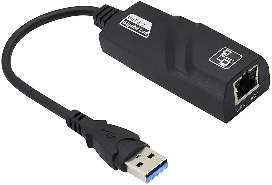 Adapter Inter-Tech / USB3.0 në RJ45 Gigabit Lan 1000 MBit/s / I zi