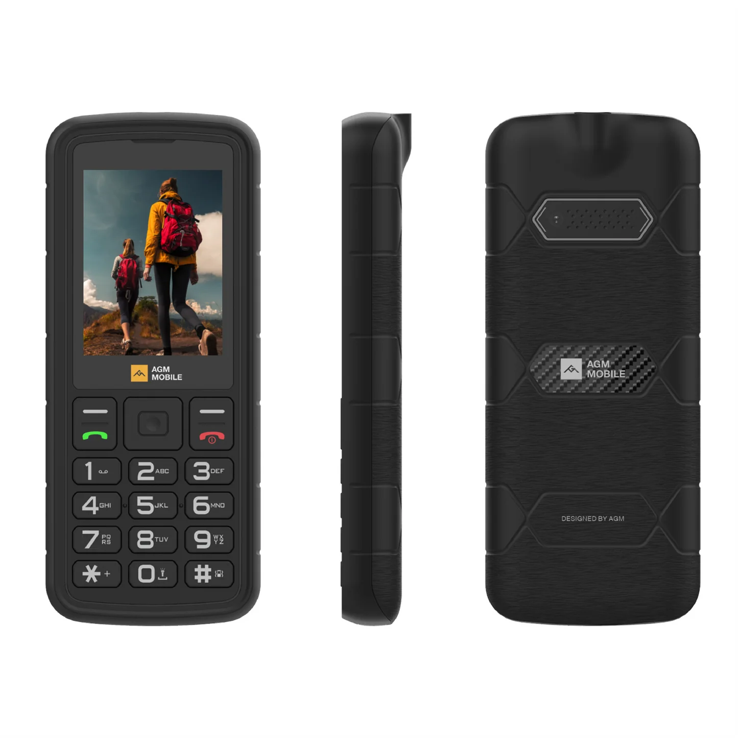 Telefon i thjeshtë AGM Mobile M9F (4G) IP68/IP69 / MIL-STD-810G - Zezë - Figura 2