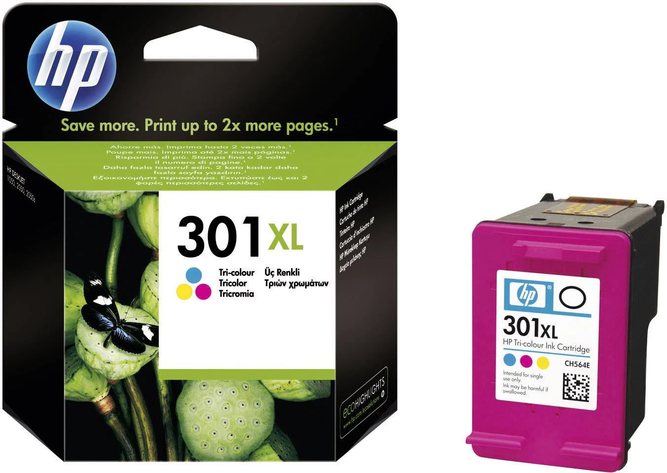 Ink HP 301XL / XL – Blu/Rozë/Verdhë - Figura 2
