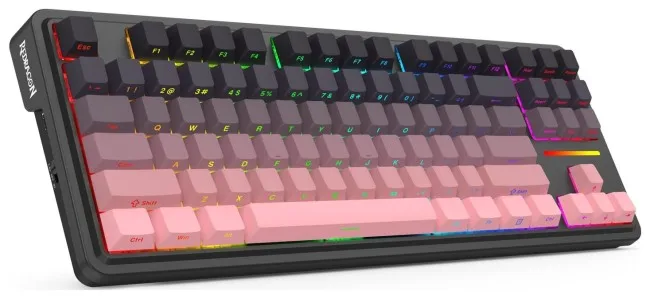 Tastierë Gaming Redragon K728SP-RGB-PRO Antonium PRO / Wired & Wireless / US Language – Zezë / Rozë - Figura 3